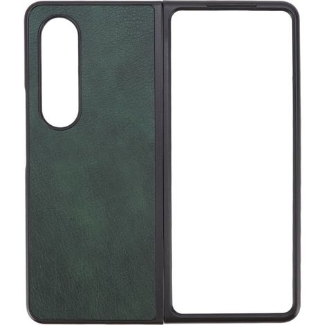 Lederhülle für das Galaxy Z Fold 4 Falthandy, vollständiger Stoßschutz, kratz- und staubabweisend, grüne Farbe (1/5)