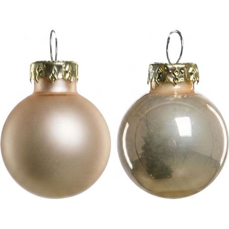 TrendLine Weihnachtskugeln aus Glas Ø 2,5 cm champagner 24 Stück Christbaum- & Feiertagsschmuck (1/3)