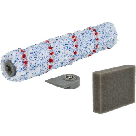 vhbw 2-tlg. Zubehör-Set kompatibel mit Leifheit Regulus Aqua PowerVac Staubsauger - Schaumstoff-Filter, Bürstenrolle