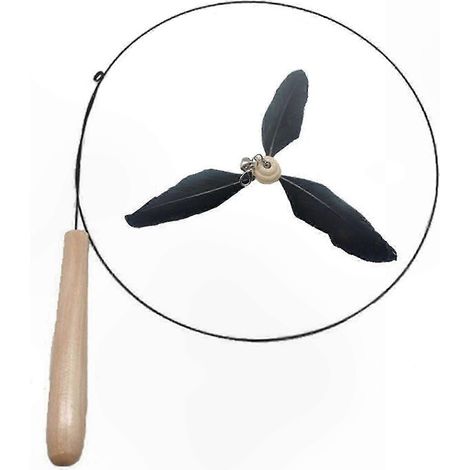 Plumeau Chat Jouet Canne à Pêche pour Chatons Chasse, Baguette Interactive Anti-Ennui pour Petit Chat, Cadeau Amusant avec Plumes Colorées, Accessoire de Jeu Félin (1/5)