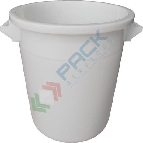 Bidone in plastica per alimenti da 35 litri - Bianco neutro - Mobil Plastic