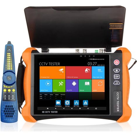 Tester CCTV X9ADHS Pro con touchscreen IPS da 8 pollici, supporta il test di telecamere IP 8K 32MP e 4K 8MP, TVI CVI AHD SDI, POE++ 90W HD I/O WiFi RS485 RJ45. (1/5)