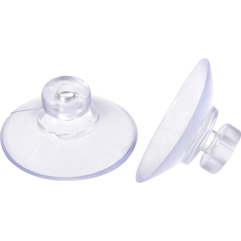 Ventouse murale sans crochet 45 mm - PVC transparent - 5 pièces (1/5)