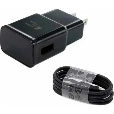Bloc de chargeur intelligent avec détection de prise américaine, en polycarbonate noir ignifugé, pour Samsung S8 (1/5)