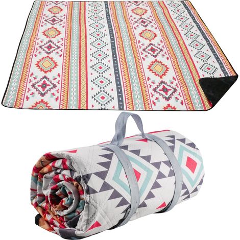 200 x 200cm Couverture de Pique-Nique Imperméable, Tapis de Plage Résistante, Tapis Pique Nique Pliable Et BandoulièRe, Fond imperméable pour Jardin, Camping, Plage et Extérieur (1/5)