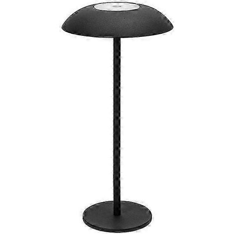 Lampe de table tactile noire rechargeable, lampe de chevet pour chambre, restaurant ou bar, lampe d'ambiance décorative, veilleuse (1/4)