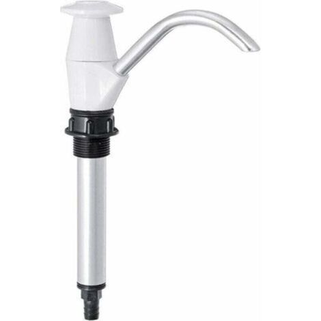 Bomba de agua potable, bomba de agua manual, prensa de agua manual, bomba de agua para fregadero de caravana, remolque de camping de doble acción, herramienta de bombeo de repuesto para camping (blanc (1/4)