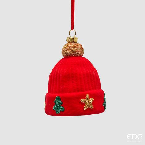 EDG Enzo De Gasperi Addobbo Cappello Rosso H9 cm – Decorazione Albero di Natale (1/2)