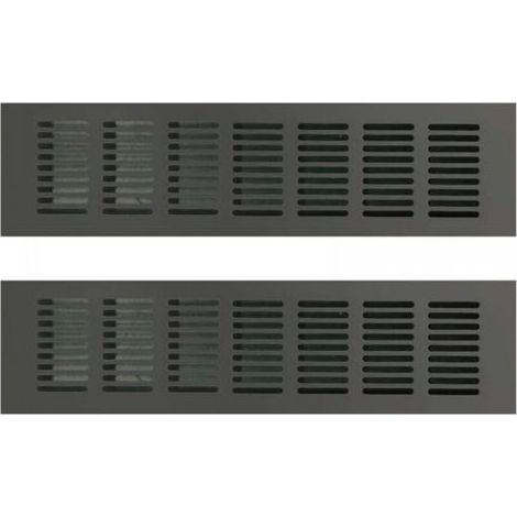Pair Grilles d'aération rectangulaires pour une ventilation idéale Grilles d'aération rectangulaires 80 x 400mm 2PCS (1/4)