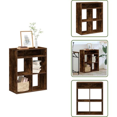 vidaXL Bücherregal Räuchereiche 66x31x80 cm Holzwerkstoff (1/5)