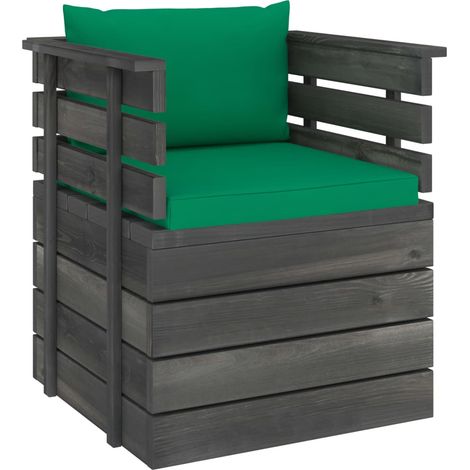 Maison Exclusive - Gartensessel mit Kissen Kiefernholz