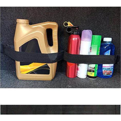 80 cm Kofferraum-Organizer mit 2 Taschen – Elastischer Kofferraum-Organizer verhindert das Herumrollen von Gegenständen, multifunktionaler Auto-Organizer, Innenraumzubehör (1/5)