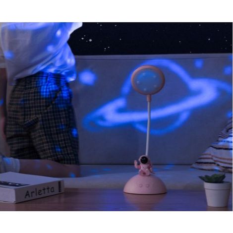 Lampe de Bureau LED, USB Lampe de Bureau pour Enfants, avec Porte-Stylo et Support pour Téléphone Portable Lampe de Table Pliable, Veilleuse Protection des Yeux rose (1/5)