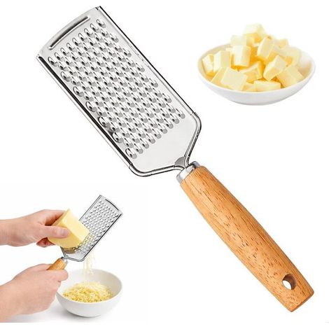 Rape Fromage, Râpe À Fromage Manuelle pour Fromages À Pâte Dure Rapeuse pour Parmesan Zesteur pour Agrumes en Acier Inoxydable (1/5)