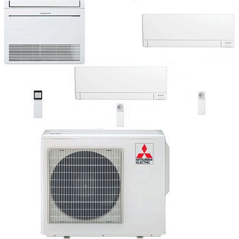 Climatizzatore Condizionatore Mitsubishi Pavimento Serie M MFZ-KT + parete MSZ-AY Trial Split Inverter 9000 + 9000 + 12000 BTU con U.E. MXZ-3F54VF4 NOVITÁ Classe A+++/A++ (1/2)