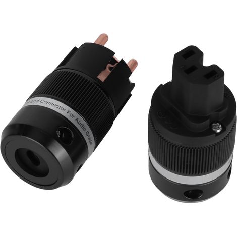 Monosaudio IEC-Netzanschluss aus reinem Kupfer, Netzanschluss, EU-Stecker 100-250VE100/F100 (Stecker/Buchse) (1/5)