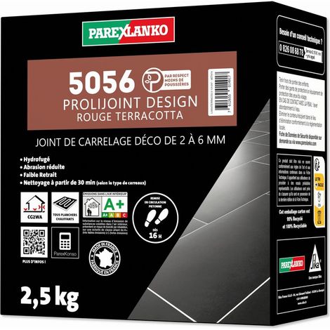 Joint de carrelage 2,5 Kg 5056 Prolijoint Design PAREXLANKO Rouge Terracotta