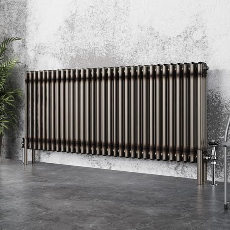 Traditional Cast Iron Style Radiator Raw Metal Central Heating 3 Column 600x1462mm (1/5)