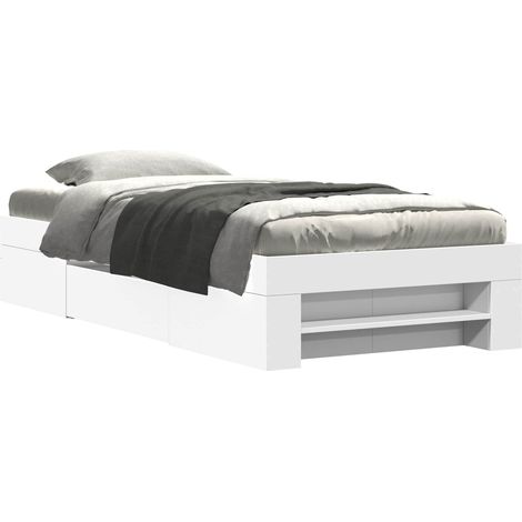 Maison Exclusive - Telaio del letto con storage con cassetto Bianco 80 x 200 cm (1/5)
