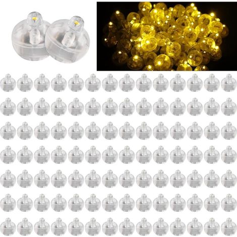 100 mini luci LED a forma di palloncino, luci rotonde per feste, adatte per tavoli, barattoli di vetro, decorazioni con palloncini, luce bianca calda. (1/4)