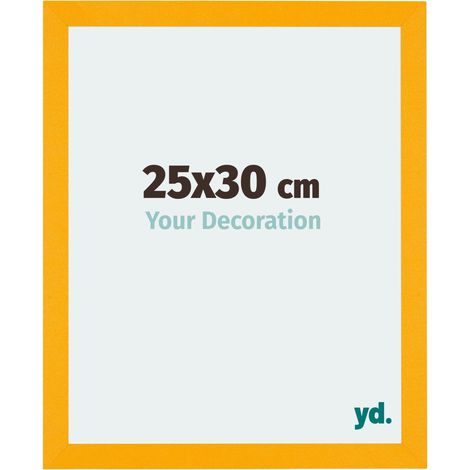 yd. - Cadre photo 25x30 - Jaune - MDF - Mura