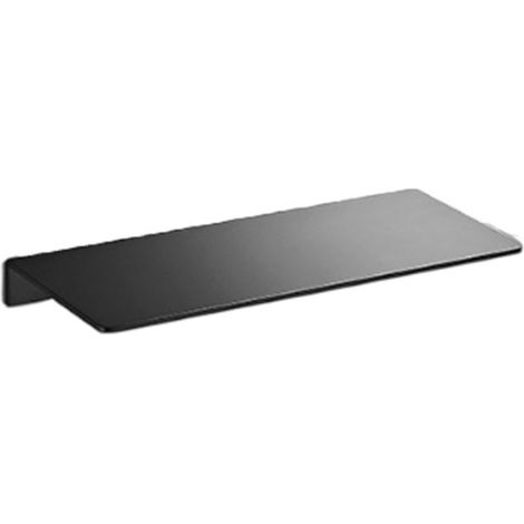 Badezimmerregal Wandregal zur Aufbewahrung an der Wand für Bad Wohnzimmer Küche Schlafzimmer 20 x 12 x 3 cm Aluminium Schwarz Kein Bohren (1/5)