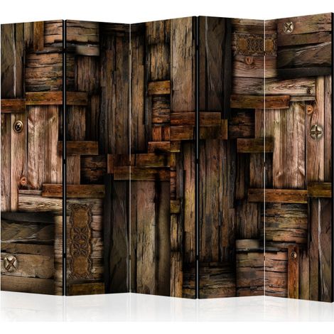 Paravent 5 Volets "Wooden Puzzle" 172x225cm (1/2)