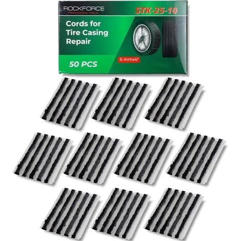 Set di 50 corde per riparazione pneumatici Rockforce, 6x4 mm 10 mm (1/5)