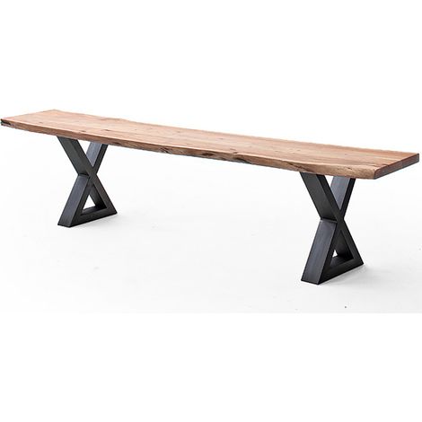 Esszimmer Sitzbank mit 200 cm Breite, Akazie massiv, natur lackiert - COSENZA-06 (1/3)