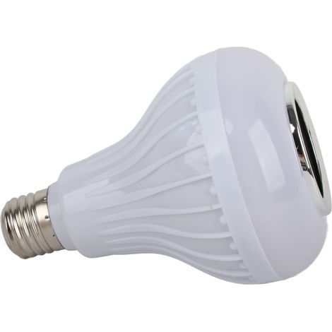 Ampoule musicale Bluetooth RGBW, culot E26, haut-parleur intégré, télécommande, idéale pour bar, chambre ou restaurant (100-240 V). (1/5)