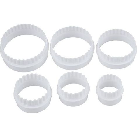6Pcs Moule Emporte Piece Patisserie Gateau Biscuit Fondant Sugarcraft Cutter Rond (1/4)