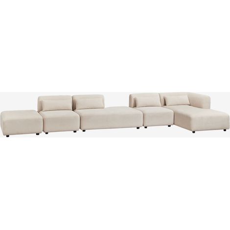 Sofá modular chaise longue esquinero derecho de 4 piezas con diván y puff Fogler SKLUM        (1/5)