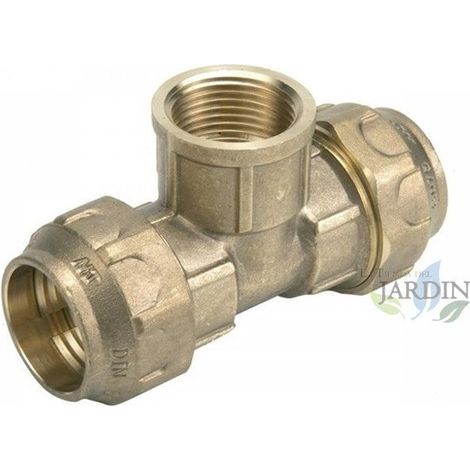 Raccordo femmina in ottone per tubo in polietilene Misura a scelta Pezzo in ottone Installazione acqua