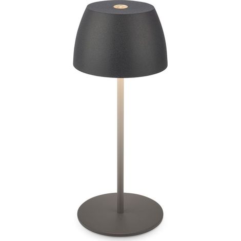 Tischlampe - 2,5W, 150lm, akku, led, dimmbar, warmweiß, anthrazit