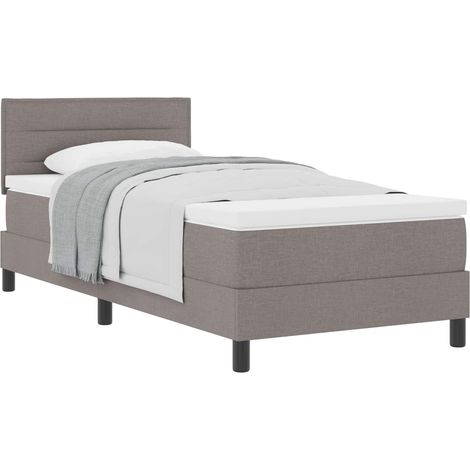 Maison Exclusive - Boxspringbett mit Kopfteil Taupe 90 x 190 cm S