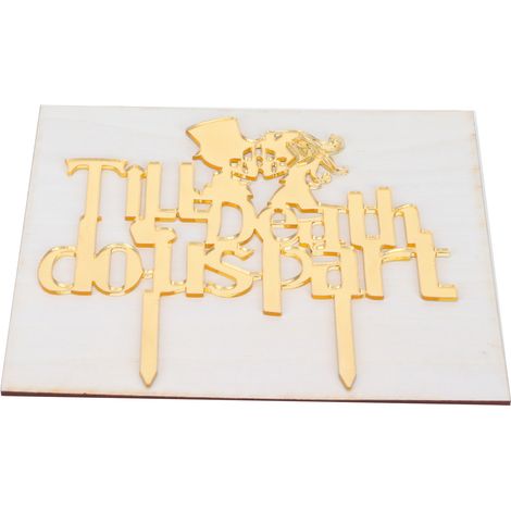 Lot acrylique miroir pour gâteau, décorations mariage fête, inserts bâtonnets dorés (1/5)