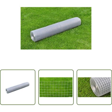 Protection des arbres -  Grillage pour volière acier galvanisé 25x1 m argenté (1/5)