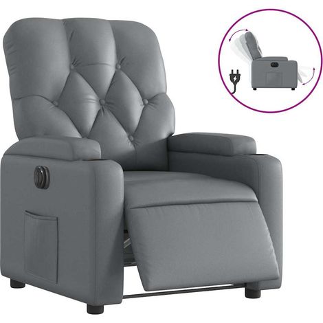 Maison Exclusive - Relaxsessel Elektrisch Grau Kunstleder