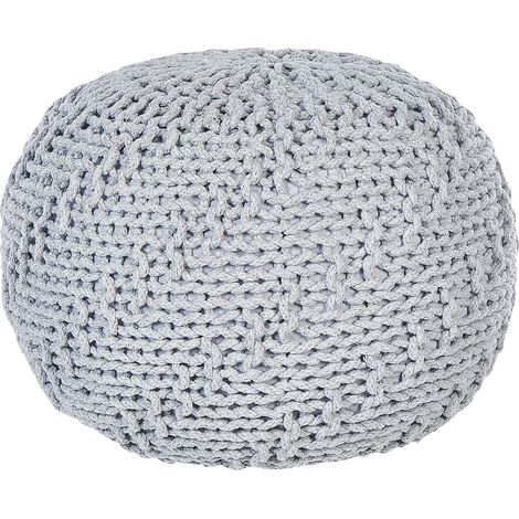 Pouf PRIENE Baumwolle Hellgrau (1/5)