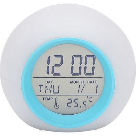 Multifunktionaler digitaler LED-Wecker mit Touch-Bedienelementen und 7 variablen Farben