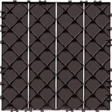 Mophorn Azulejos entrelazados para terrazas, paquete de 10, 12" x 12", 10 pies cuadrados, pisos de plástico impermeables para exteriores para todo tipo de clima. Ideales para patios, piscinas (1/5)