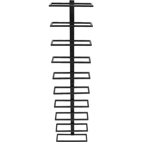 Bodega de vinos, 10 niveles, diseño clásico, negro, S (1/2)
