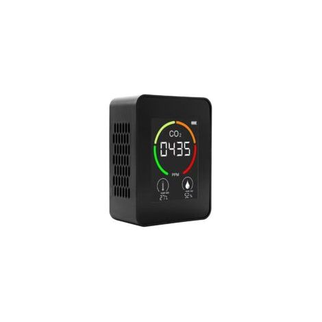 3-in-1 CO₂-Detektor, Kohlendioxid-Detektor, Luftqualitätsanzeige (Temperatur und Luftfeuchtigkeit), CO₂-Monitor für Zuhause, Büro und Auto – Crezuo