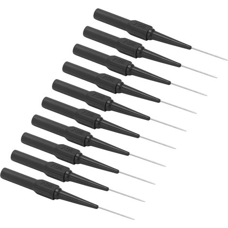 10 pièces sondes de test 26.010 0.7mm, pointes perçantes 4.0mm pour équipements de mesure, noir (1/5)