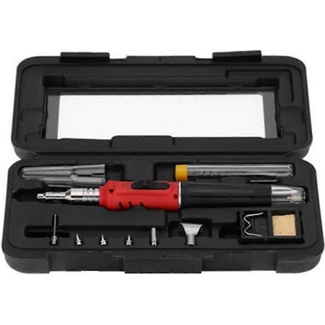 Fer à souder à gaz 10 en 1 HS1115K, portable, à température constante, kit d'entretien électronique rouge (1/4)