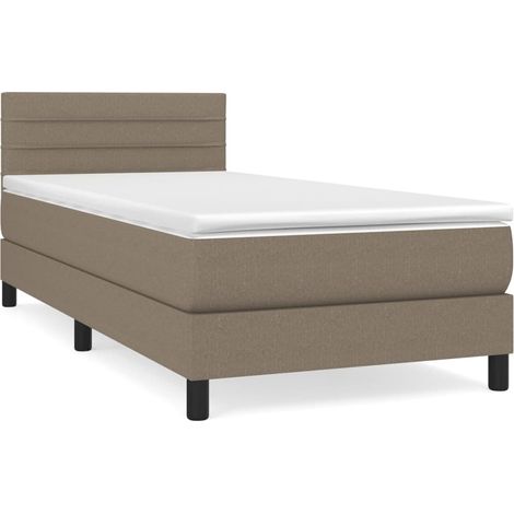 Maison Exclusive - Giroletto a Molle con Materasso Tortora 90x200 cm inTessuto