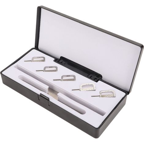 Kit de réduction interproximale émail dentaire, jauges de mesure professionnelles portables pour orthodontie et polissage. (1/5)