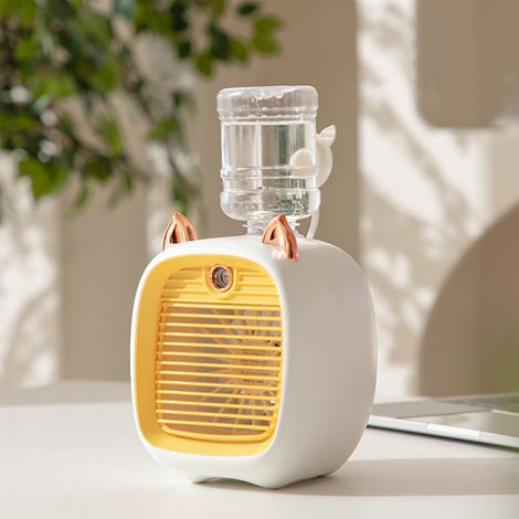 Ventilateur Rafraîchissant À Eau - Ventilateur De Bureau USB Avec Pulvérisation Et Humidification - 3 Vitesses - Réservoir 250 Ml - Pour Bureau Maison Bureau D'étudiant (1/5)