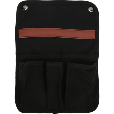 Chaise de Camping avec Poches de Rangement sur Accoudoirs, Portable et Multifonctionnelle pour Plage et Extérieur, Noir (1/5)