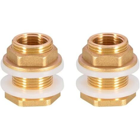 pezzi DN20 3/4 raccordo per tubo dell'acqua in ottone per rubinetto base per secchio della pioggia base per serbatoio in ottone per rubinetto secchio della pioggia serbatoio dell'acqua (1/4)